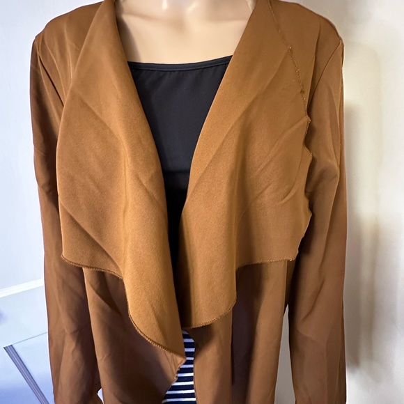SHEIN Plus Solid Open Front Coat - Size 0 XL - Picture 12 of 13